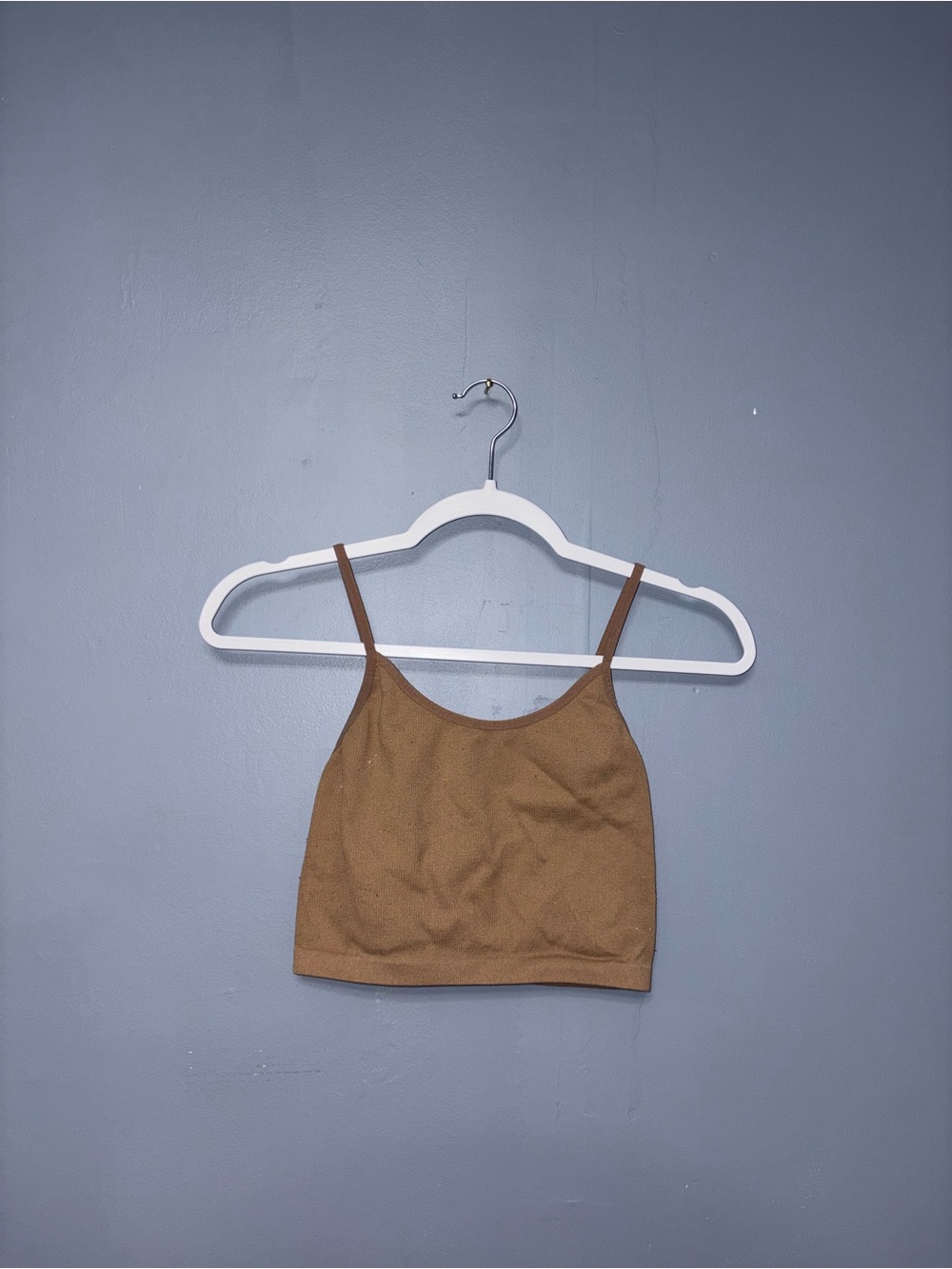 Bozzolo • Beige Ribbed Cropped Tank